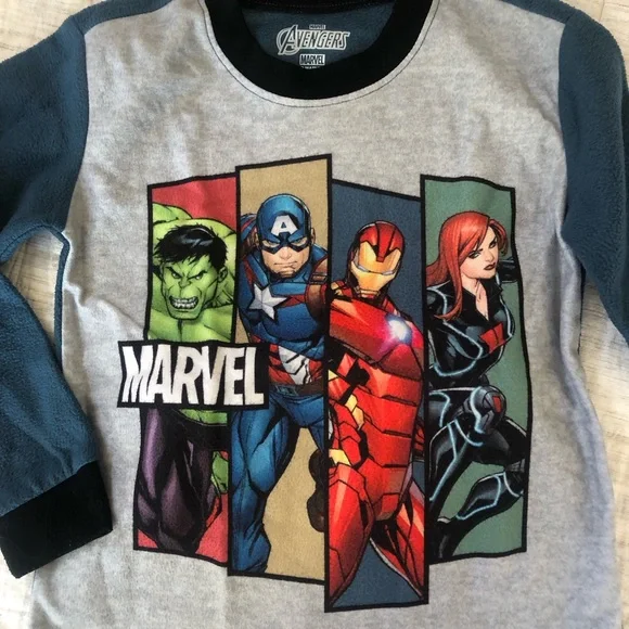 Marvel Avengers XS Little Boys Pajama Set - Picture 2 of 3